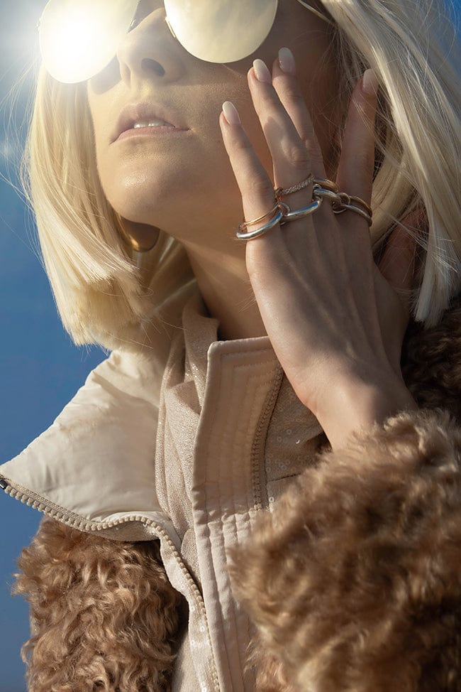 SPINELLI KILCOLLIN-Cancer Deux MX 4 Link Ring-YELLOW GOLD