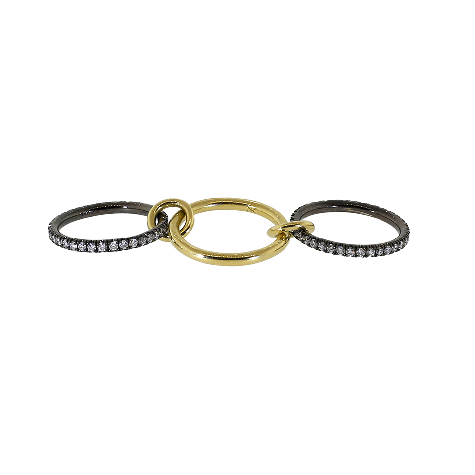 SPINELLI KILCOLLIN-Celeste Diamond 3 Linked Rings-YELLOW GOLD