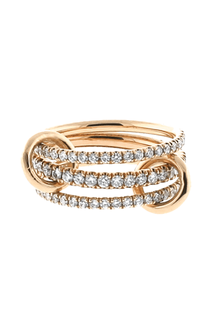 SPINELLI KILCOLLIN-Ursula Diamond 3 Link Rings-YELLOW GOLD