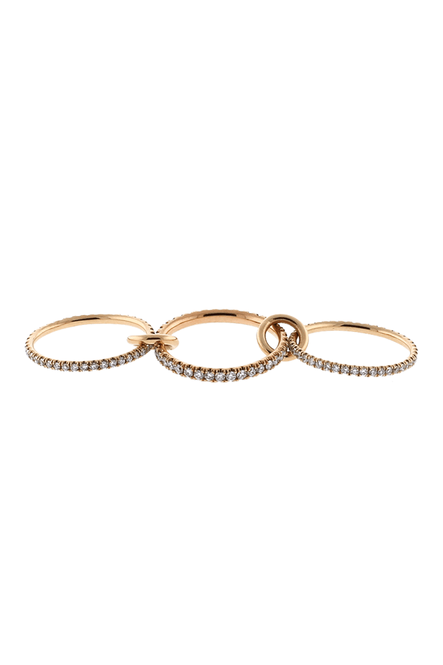 SPINELLI KILCOLLIN-Ursula Diamond 3 Link Rings-YELLOW GOLD