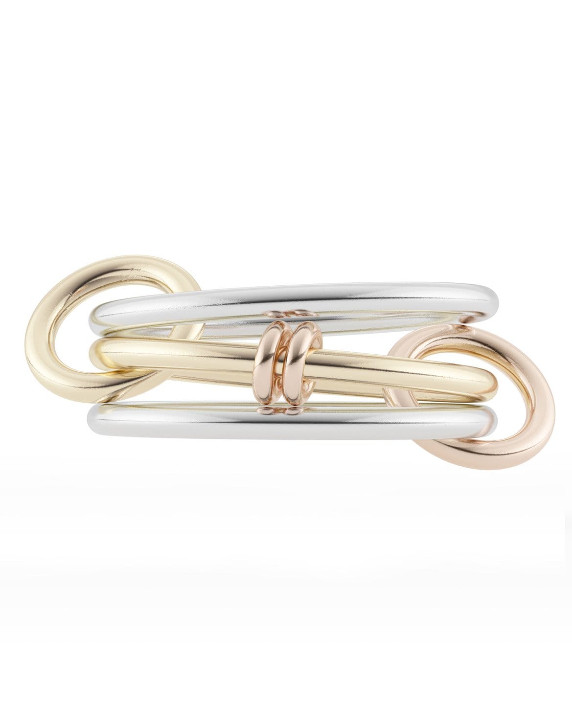 SPINELLI KILCOLLIN-Acacia Mixed 3 Link Rings-YELLOW GOLD