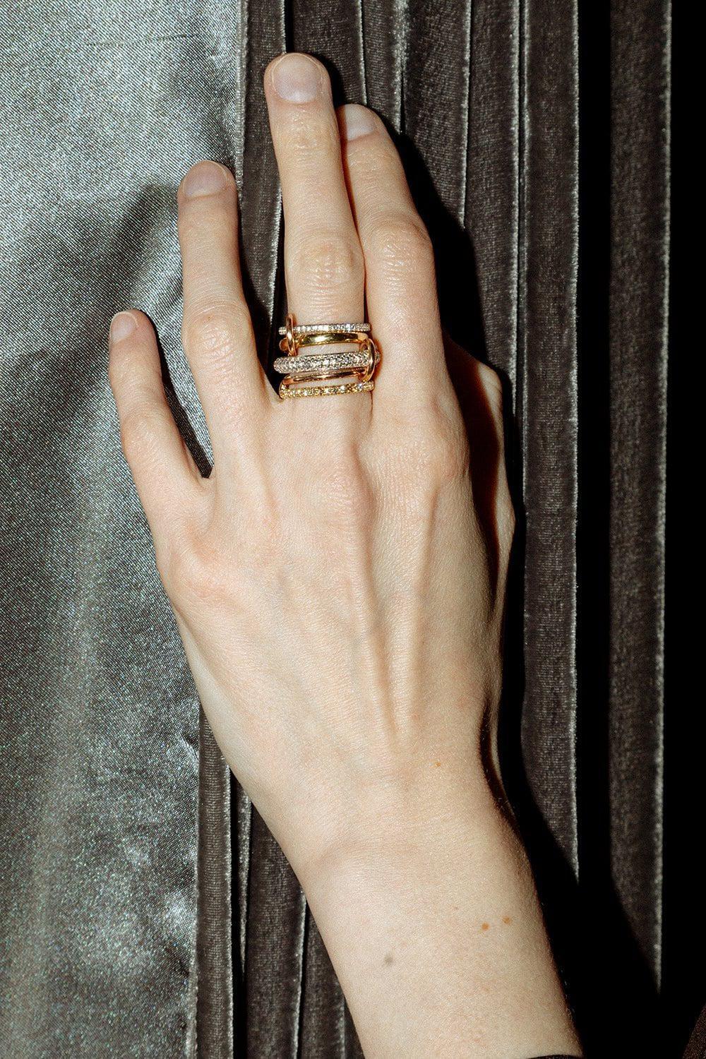 SPINELLI KILCOLLIN-Leo Blanc Five Link Ring-YELLOW GOLD