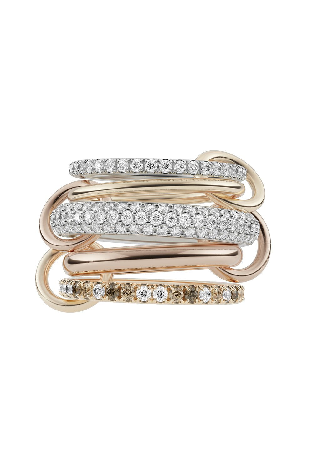 SPINELLI KILCOLLIN-Leo Blanc Five Link Ring-YELLOW GOLD