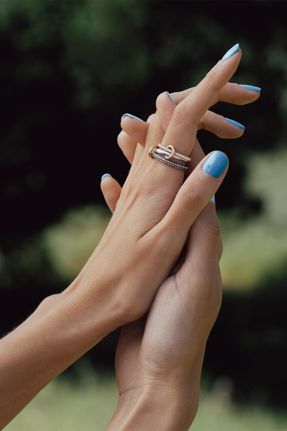 SPINELLI KILCOLLIN-Scorpio SG GRIS Three Link Ring-YELLOW GOLD