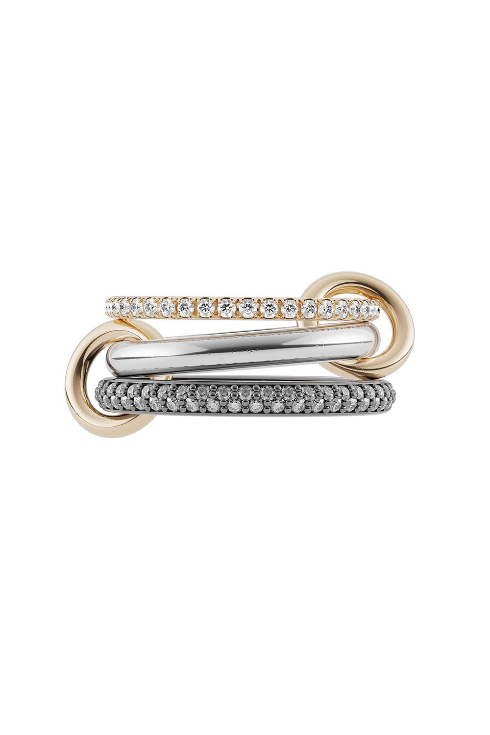 SPINELLI KILCOLLIN-Scorpio SG GRIS Three Link Ring-YELLOW GOLD