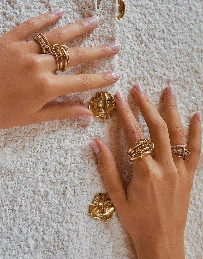 SPINELLI KILCOLLIN-Vela Gold Petite 4 Link Ring-YELLOW GOLD