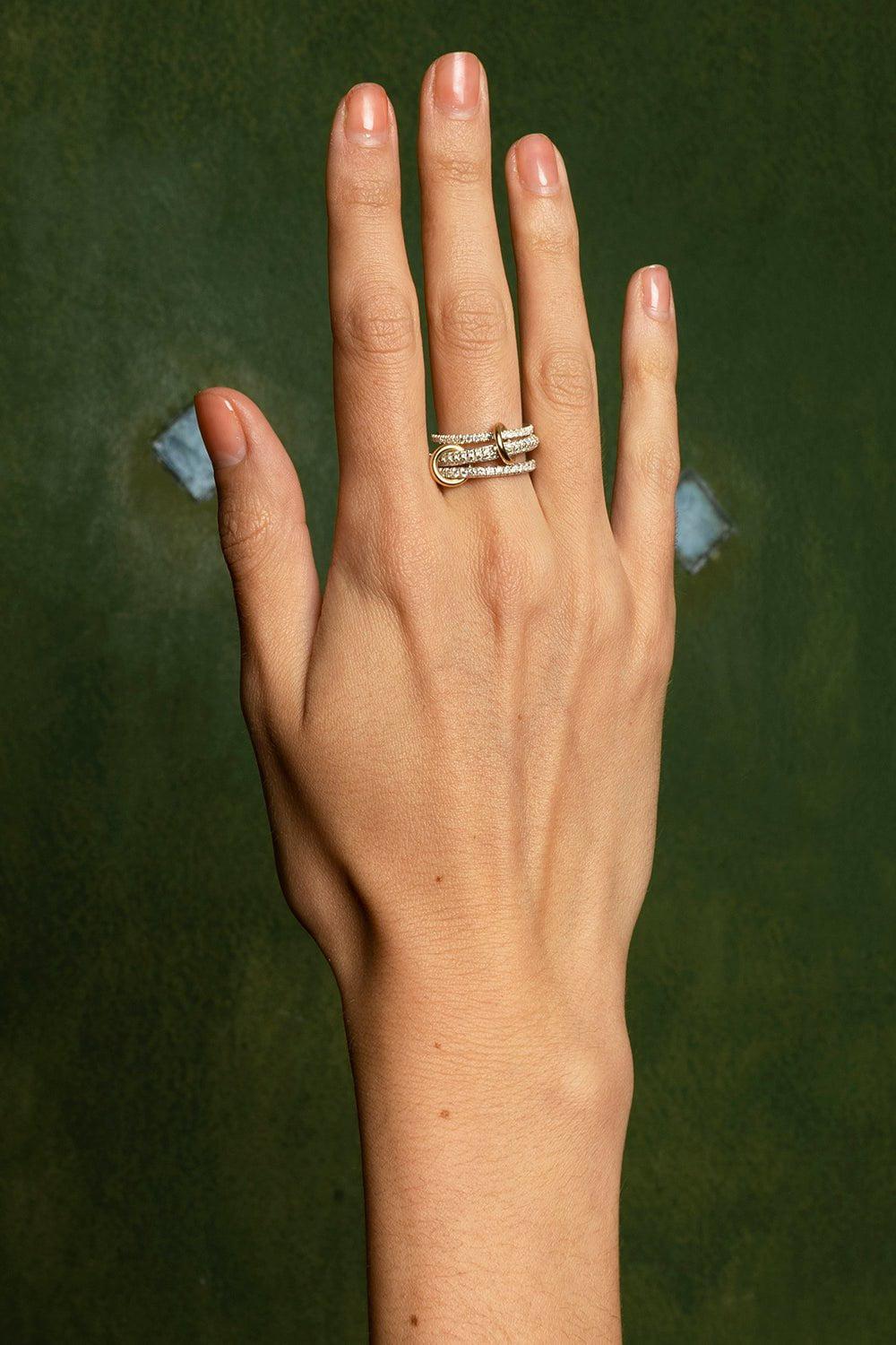 SPINELLI KILCOLLIN-Nova SG Petite 3 Link Ring-YELLOW GOLD