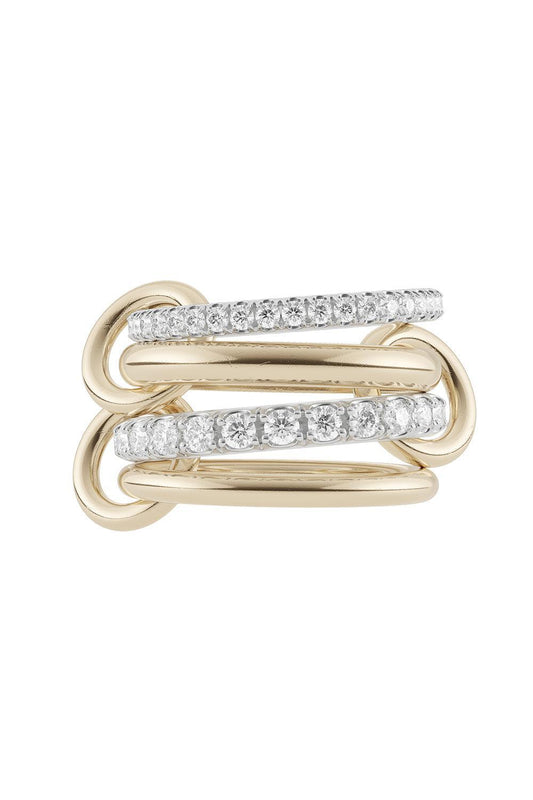 Diamond Halley Four Band Ring-YELLOW GOLD-8-JEWELRYFINE JEWELRING-SPINELLI KILCOLLIN