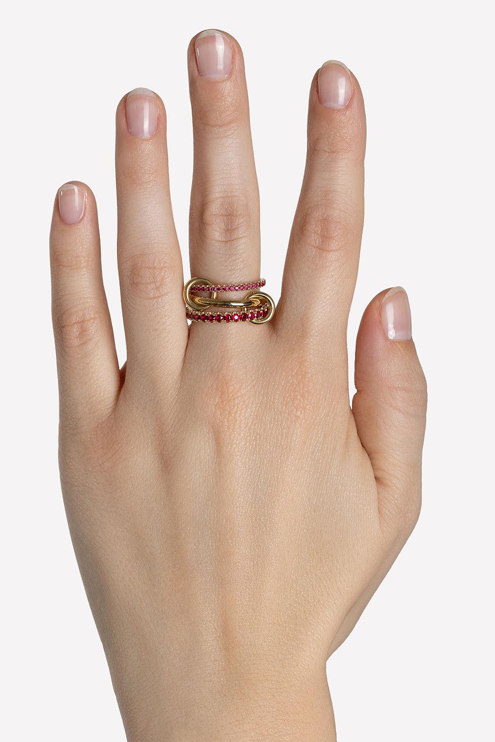Ruby Norah Three Link Ring