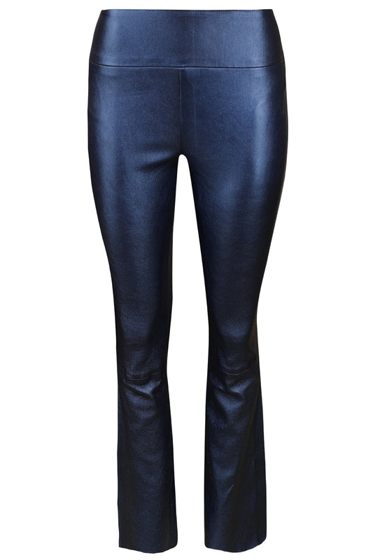 Ankle Flare Legging - Metallic Navy-BLUE-S-CLOTHINGPANTSLIM FIT-SPRWMN