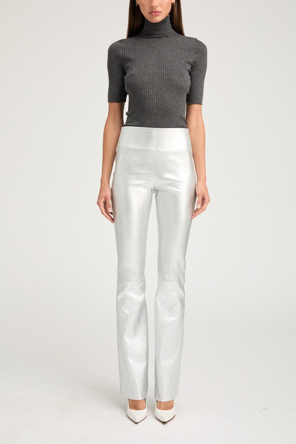 Micro Flare Pant - Silver-SILVER-S-CLOTHINGPANTSLIM FIT-SPRWMN