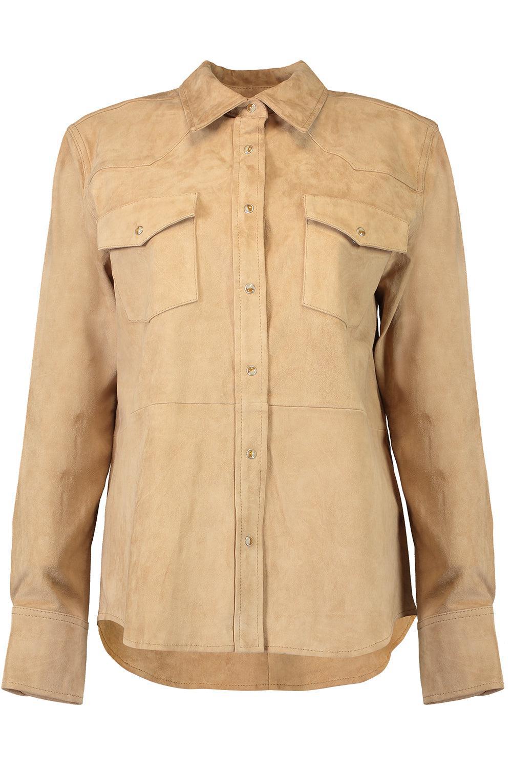 Western Shirt-SAND-XS-CLOTHINGTOPBLOUSE-SPRWMN