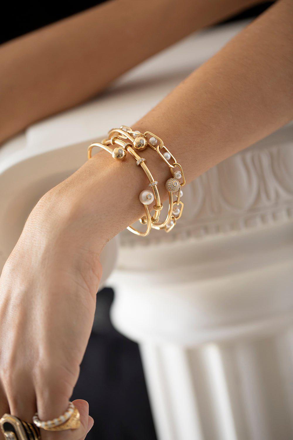 STATE PROPERTY-Idris Hemi Bangle-YELLOW GOLD