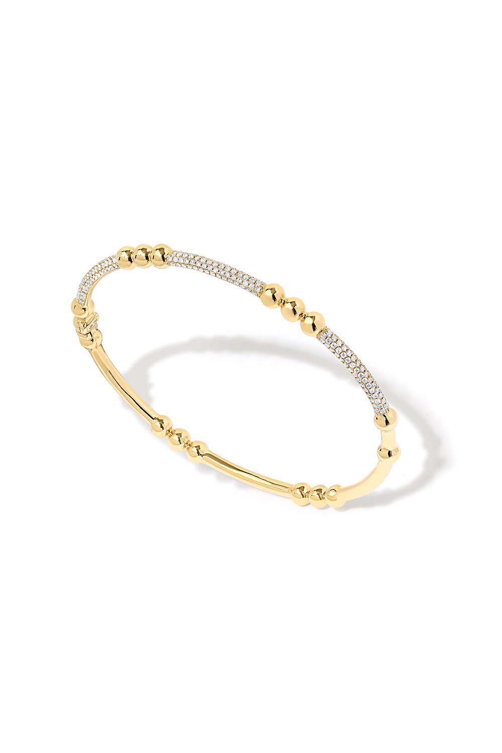 STATE PROPERTY-Markeli Diamond Pave Bangle-YELLOW GOLD
