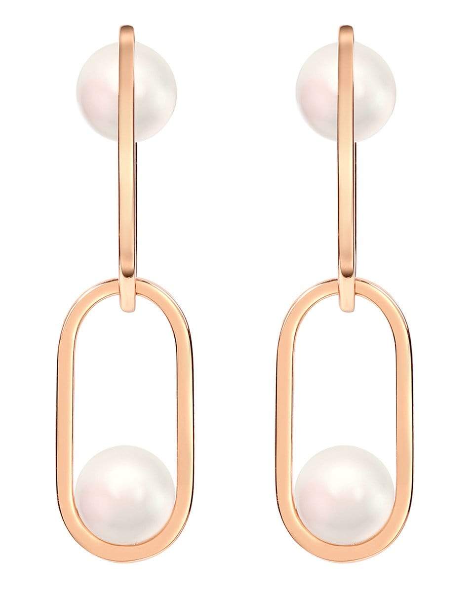 STATE PROPERTY-Inversion Major Akoya Pearl Earrings-ROSE GOLD