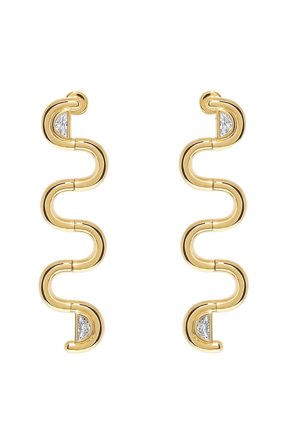 STATE PROPERTY-Edessa Diamond Earrings-YELLOW GOLD