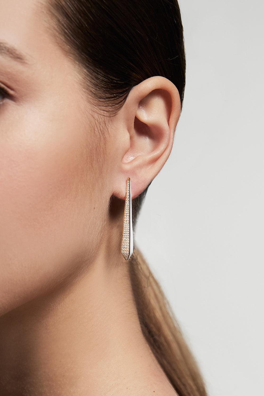 White Borsh Obelisk Bone Earrings-YELLOW GOLD-JEWELRYFINE JEWELEARRING-STATE PROPERTY