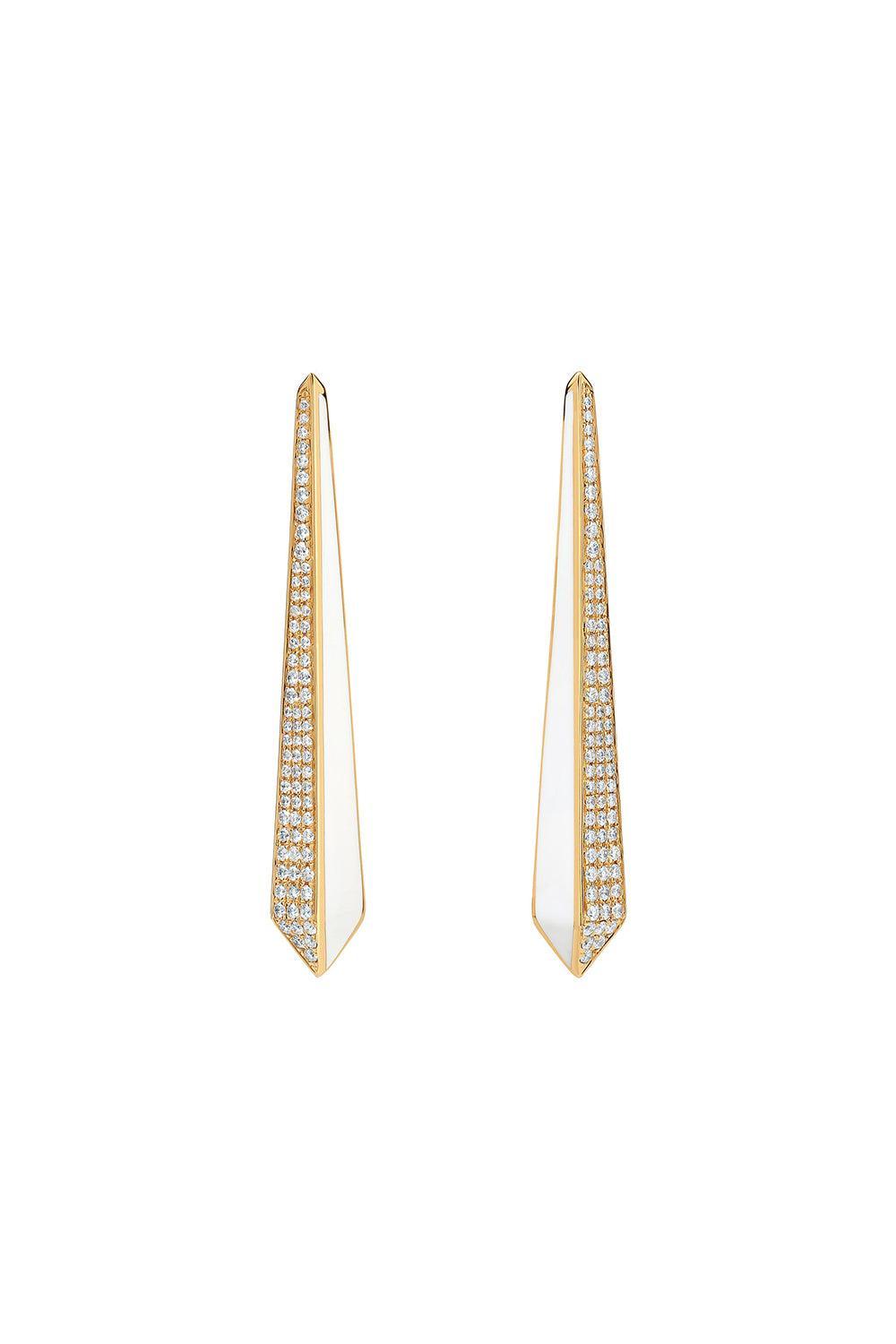 White Borsh Obelisk Bone Earrings-YELLOW GOLD-JEWELRYFINE JEWELEARRING-STATE PROPERTY