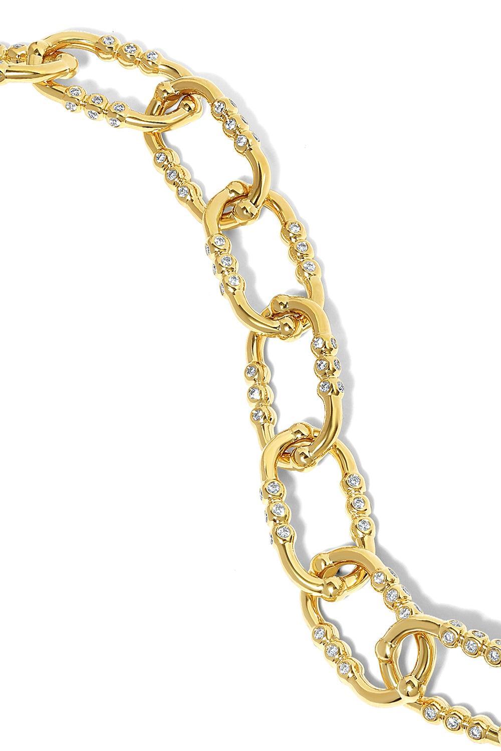 Markeli Twin Link Necklace-YELLOW GOLD-15-JEWELRYFINE JEWELNECKLACE O-STATE PROPERTY