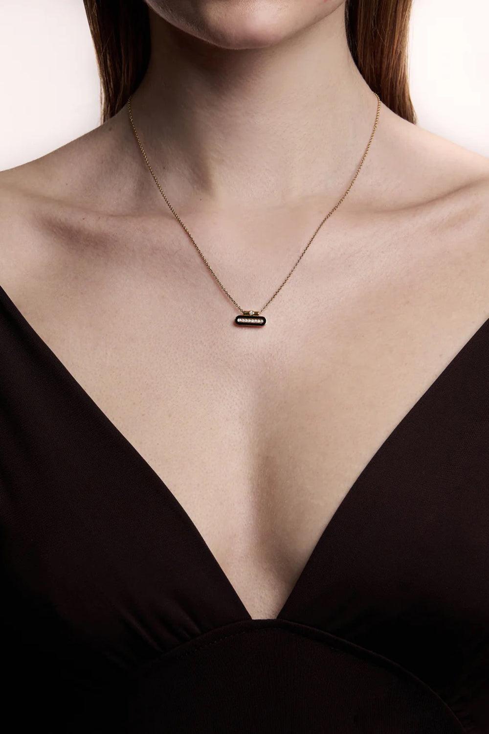 Hedin Bone White Pendant Necklace-YELLOW GOLD-18-JEWELRYFINE JEWELNECKLACE O-STATE PROPERTY