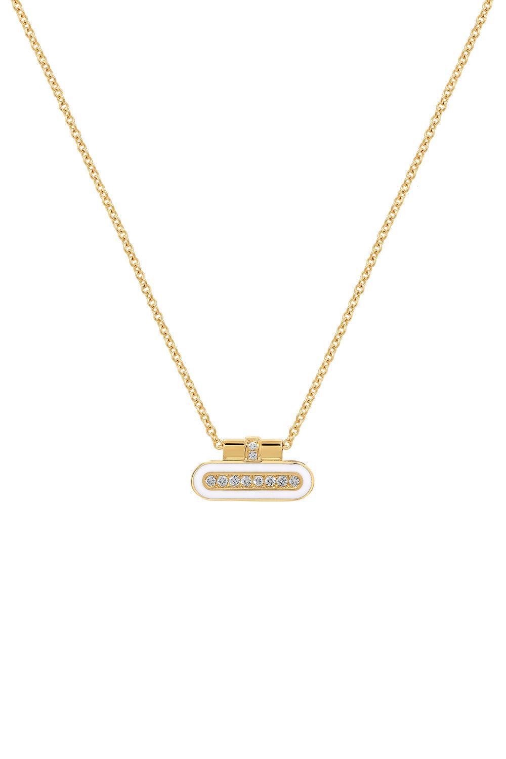 Hedin Bone White Pendant Necklace-YELLOW GOLD-18-JEWELRYFINE JEWELNECKLACE O-STATE PROPERTY
