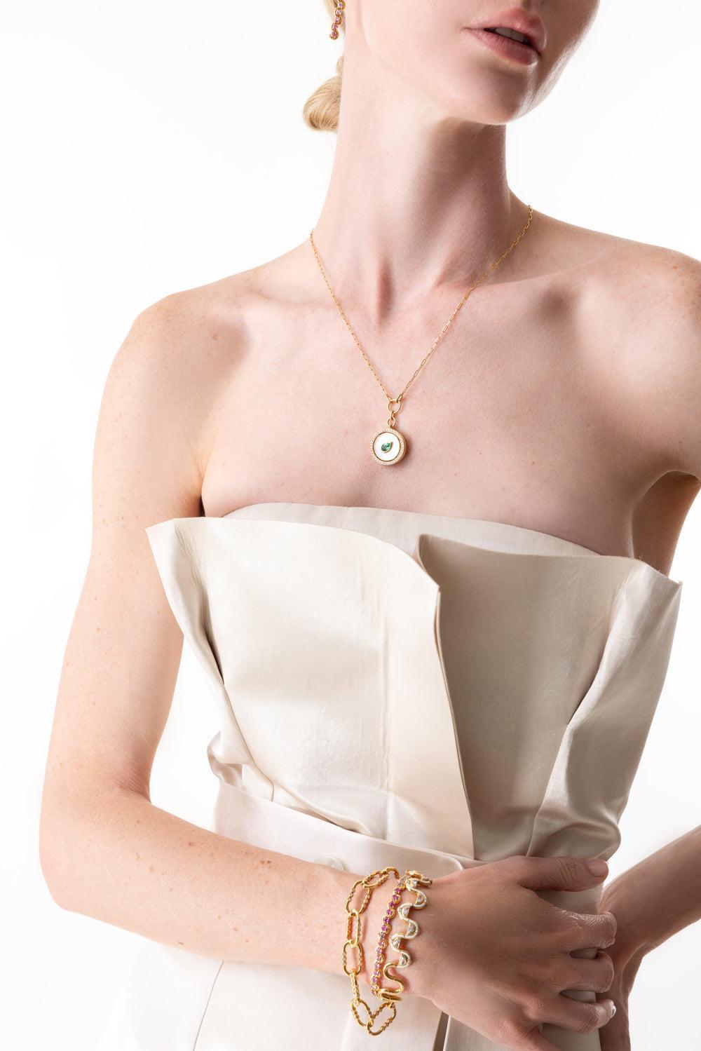 Aebi Snowdrop Necklace-YELLOW GOLD-20-JEWELRYFINE JEWELNECKLACE O-STATE PROPERTY