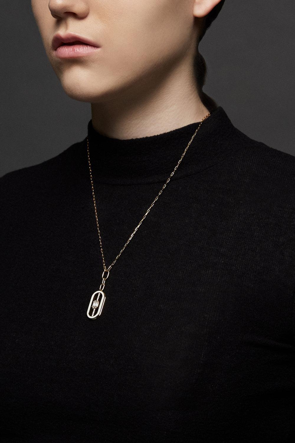 White Bering Bone Necklace-YELLOW GOLD-20-JEWELRYFINE JEWELNECKLACE O-STATE PROPERTY