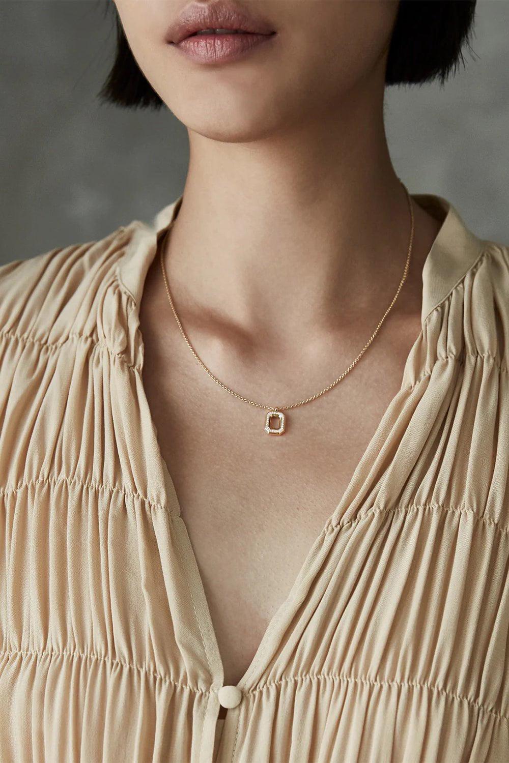 STATE PROPERTY-Diamond Spade Pendant Necklace-YELLOW GOLD