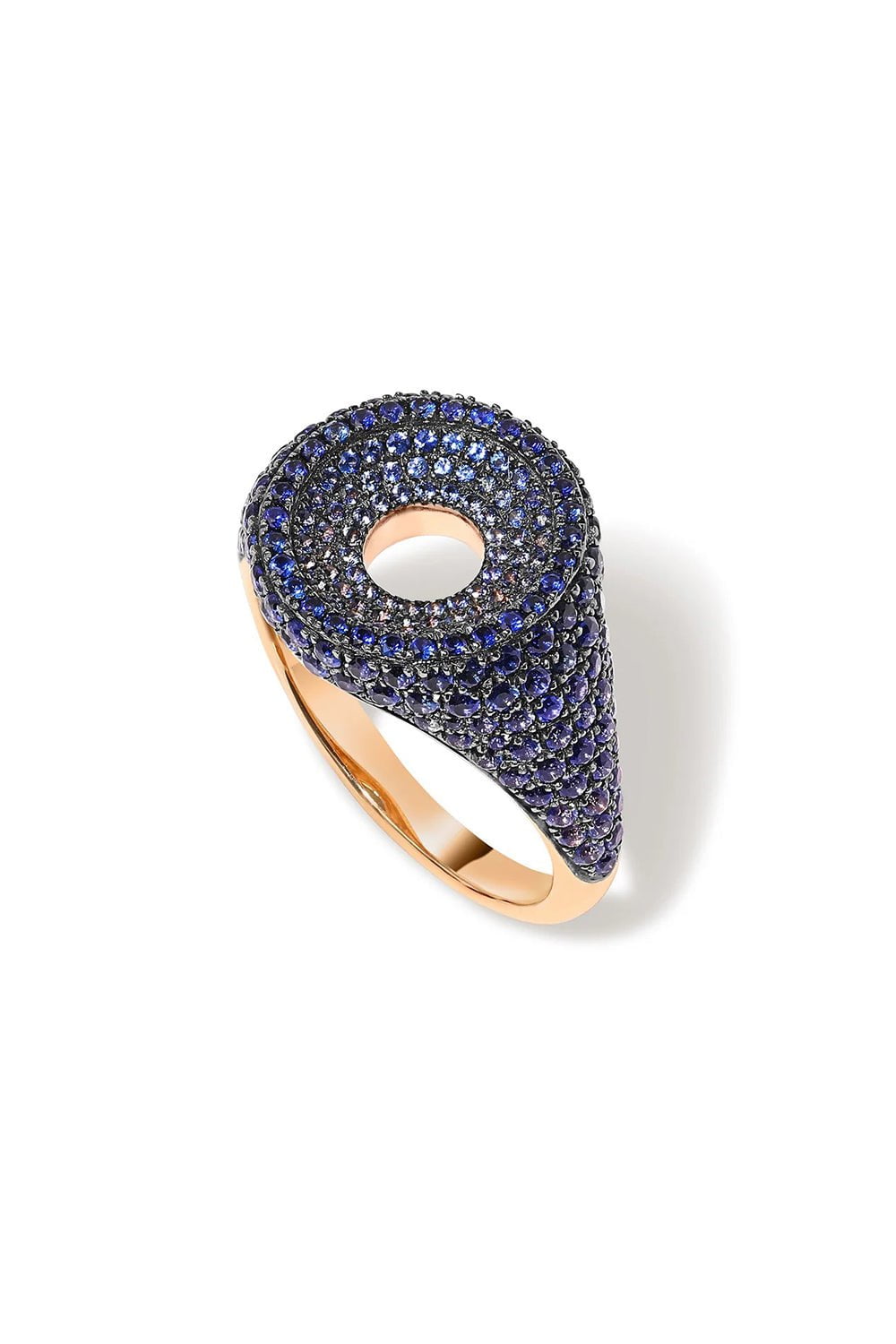 STATE PROPERTY-Blue Ombre Drew Ring-ROSE GOLD