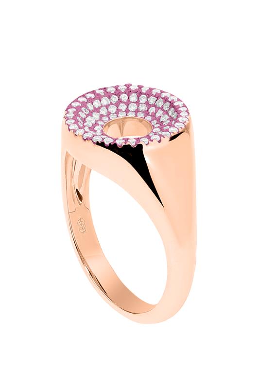 STATE PROPERTY-Pink Rhodium Drew Ring-ROSE GOLD
