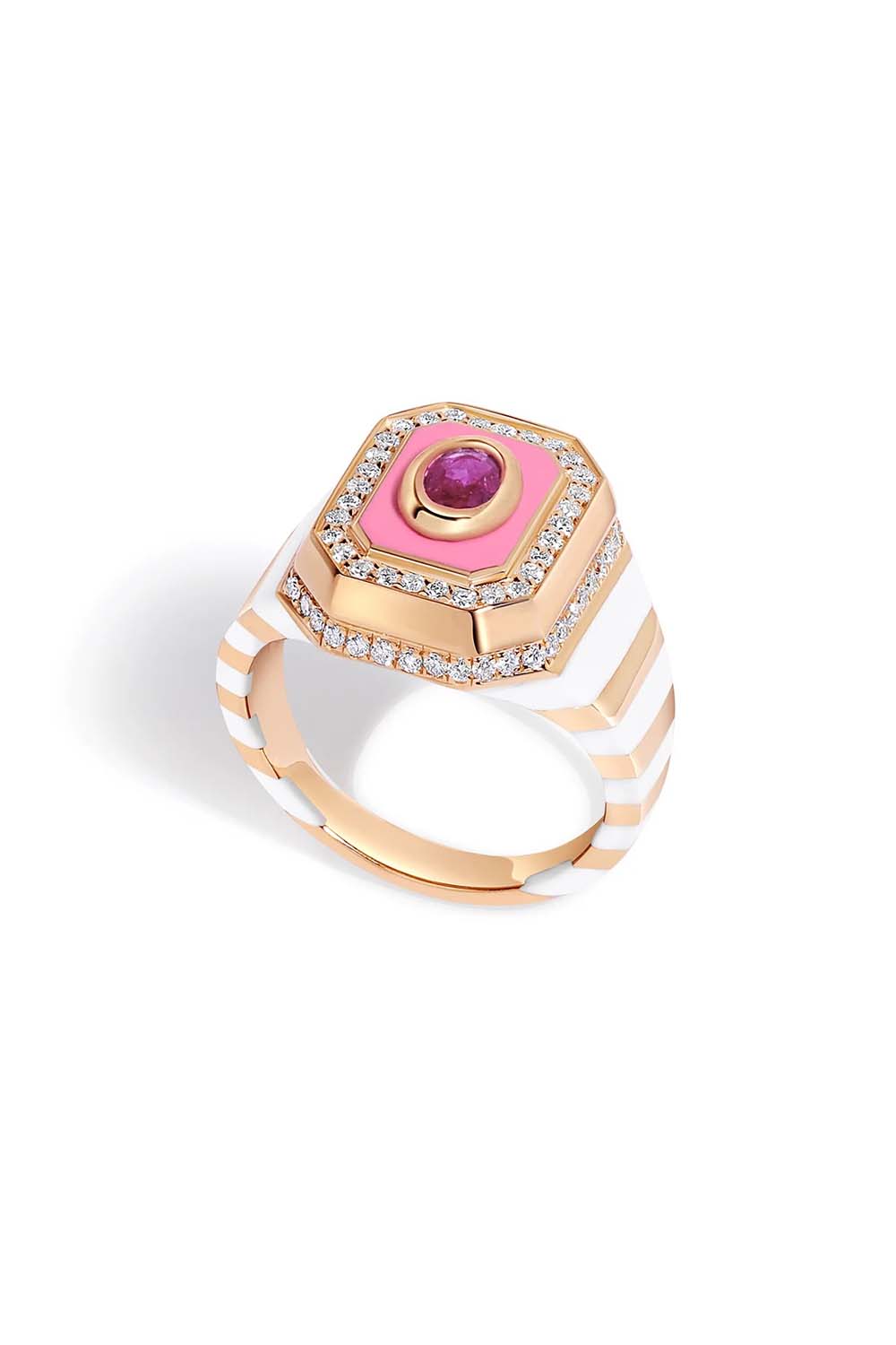 STATE PROPERTY-Tsang Pink Panther Signet Ring-ROSE GOLD