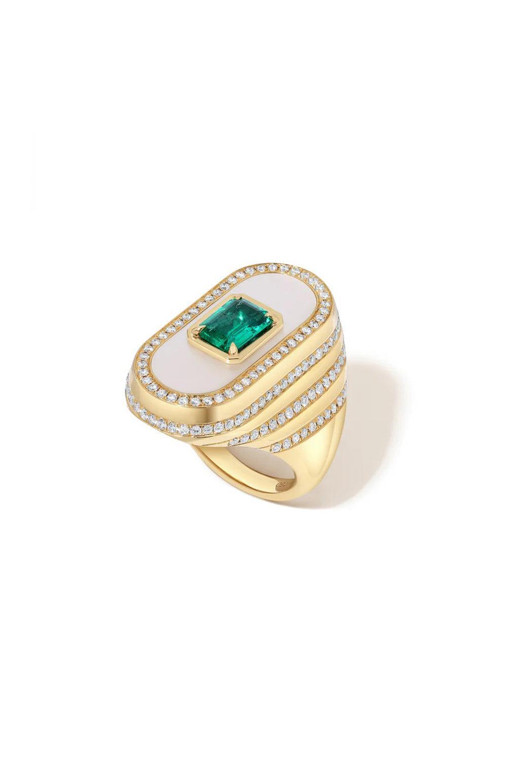 Battuta Snowdrop Ring-YELLOW GOLD-6.5-JEWELRYFINE JEWELRING-STATE PROPERTY