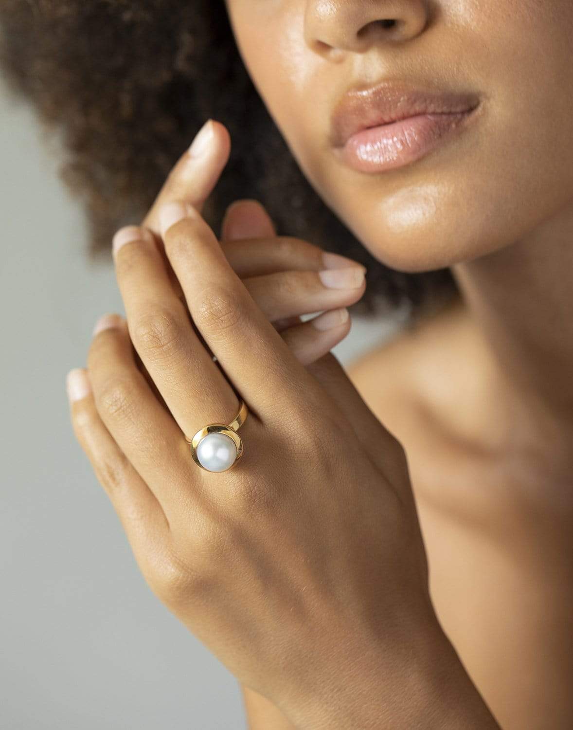 STATE PROPERTY-Portmanteau South Sea Pearl Ring-YELLOW GOLD