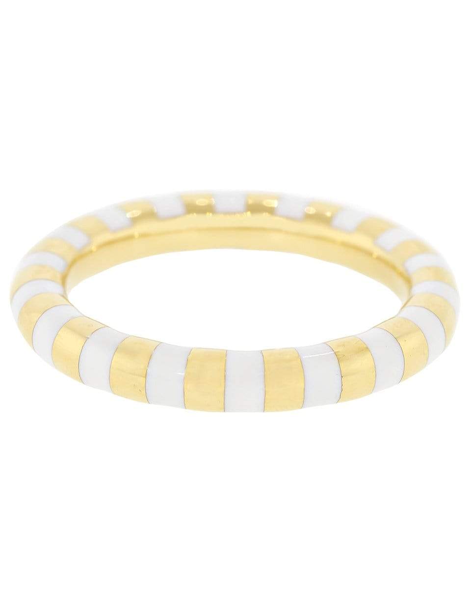 STATE PROPERTY-Rusta White Enamel Ring-YELLOW GOLD