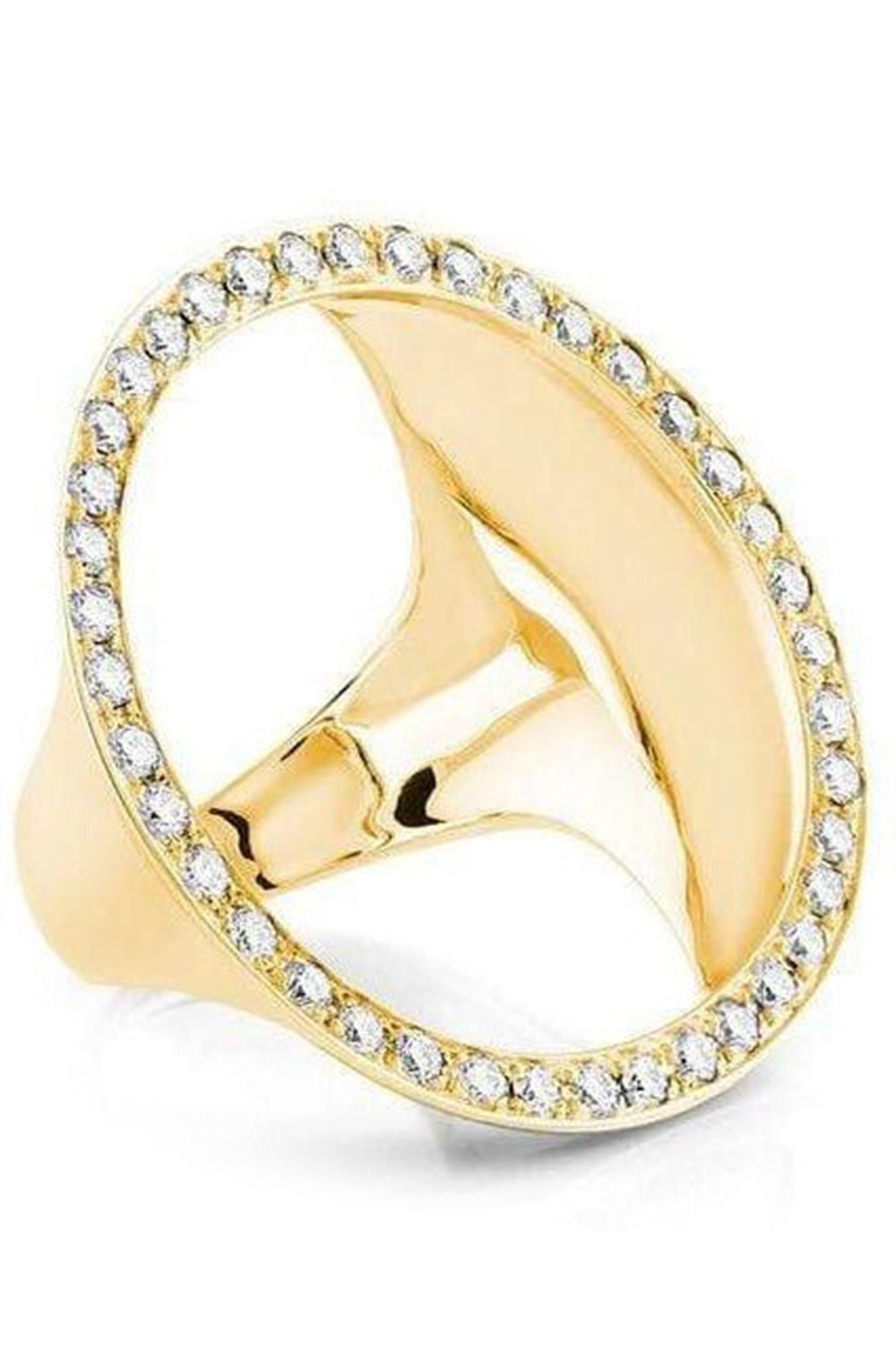 STATE PROPERTY-George Pavé Diamond Ring-YELLOW GOLD