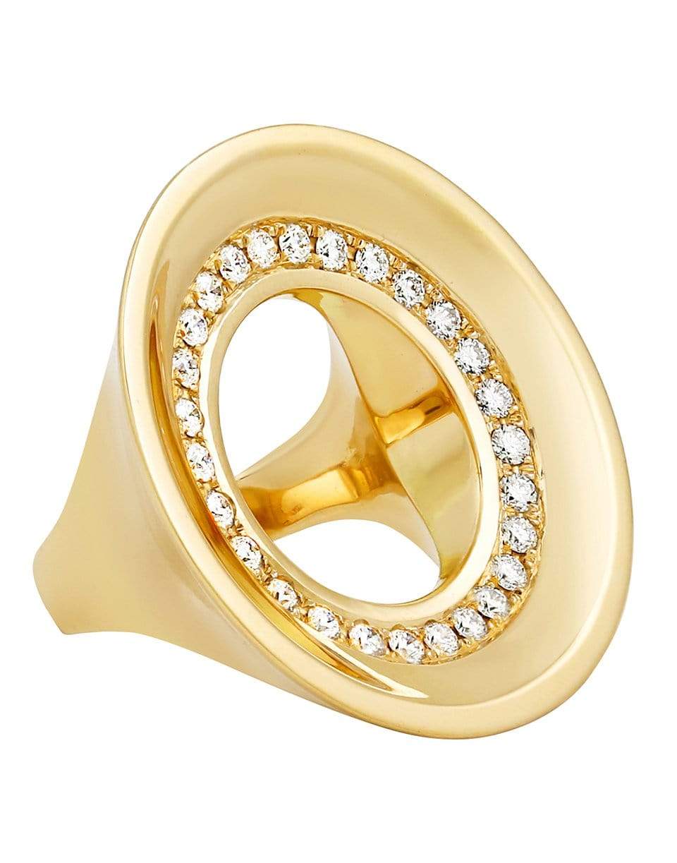 STATE PROPERTY-Drew Pave Diamond Open Ring-YELLOW GOLD