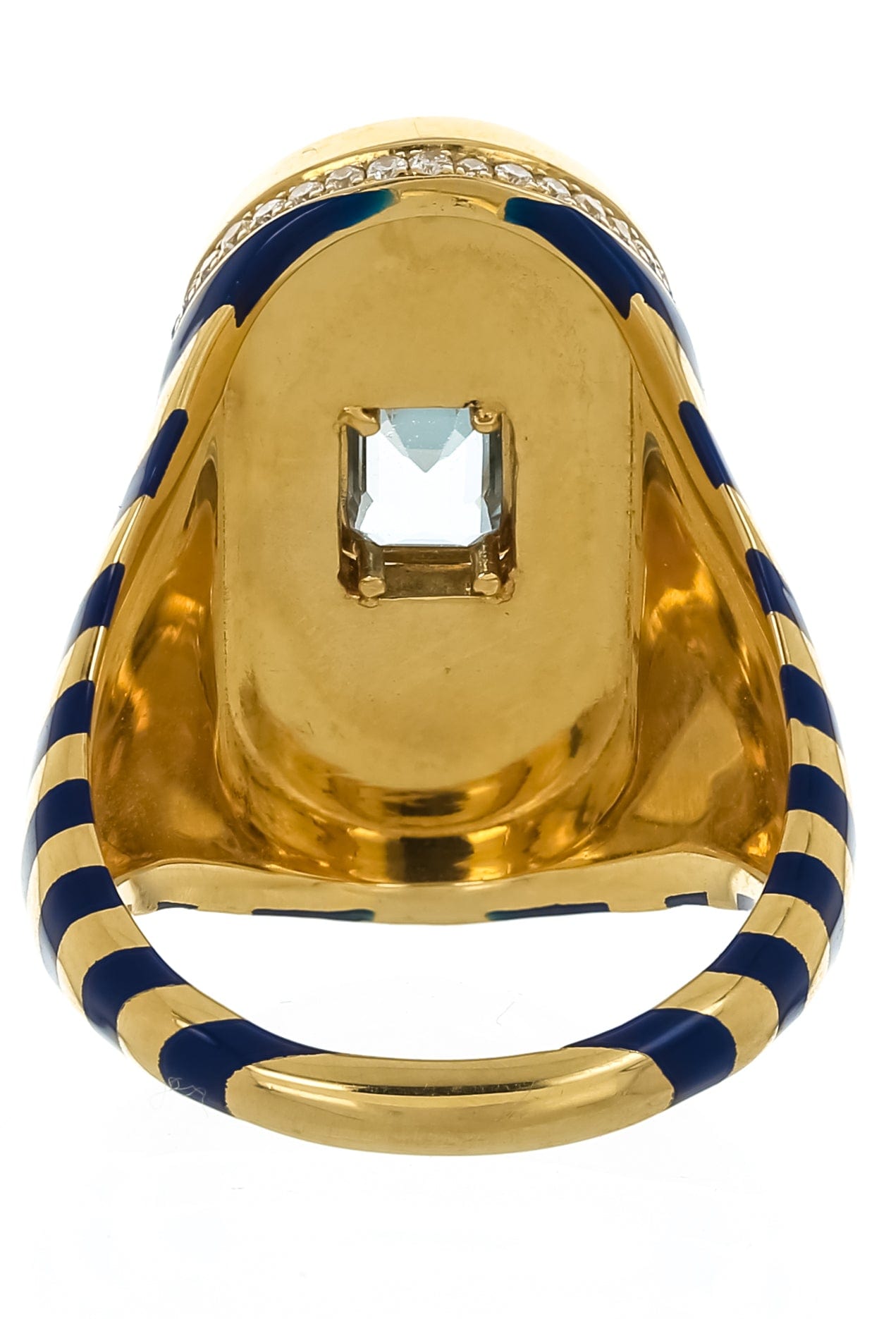 STATE PROPERTY-Aquamarine Battuta Ring-YELLOW GOLD