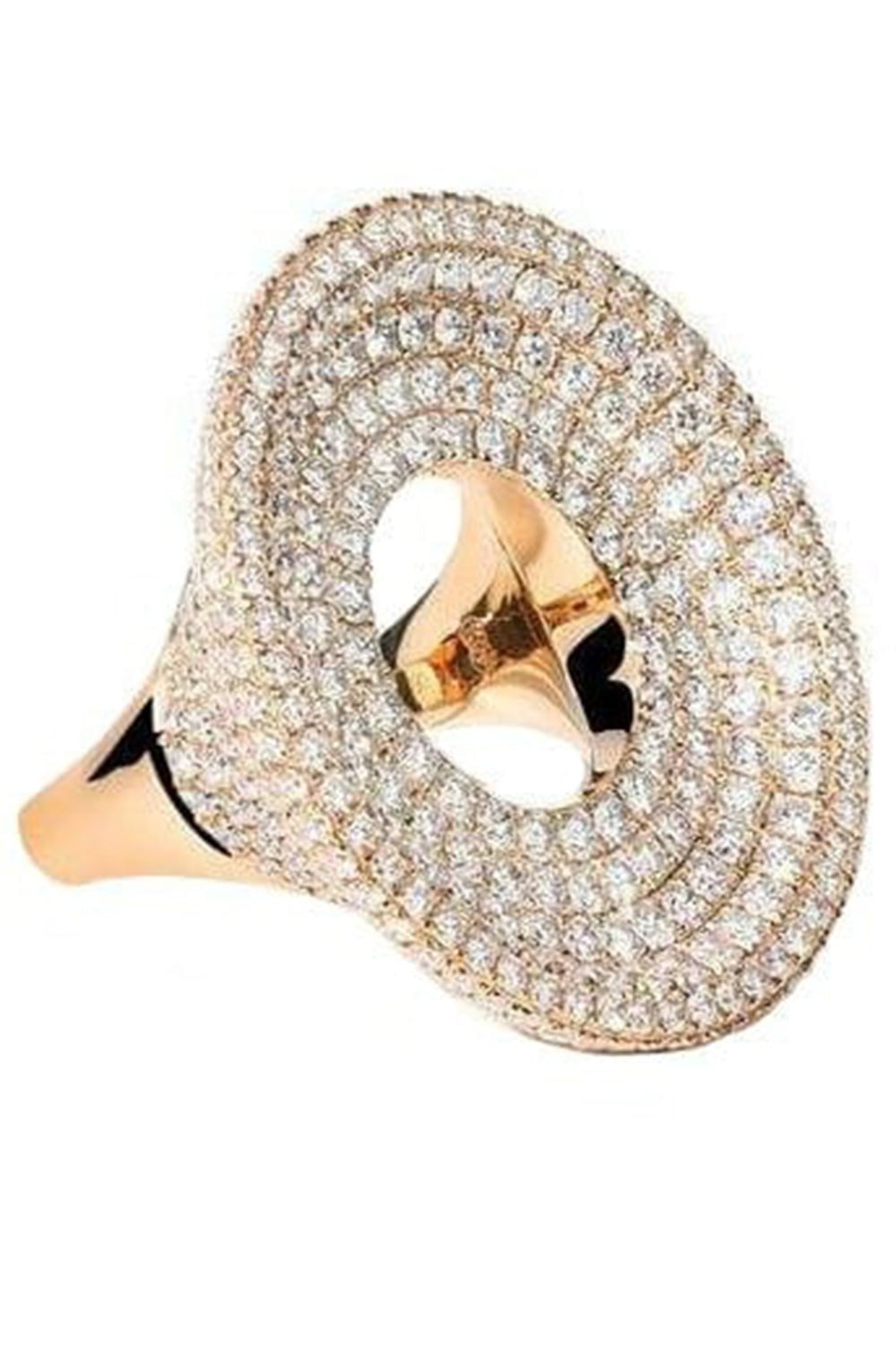 STATE PROPERTY-Drew Full Pavé Diamond Ring-YELLOW GOLD