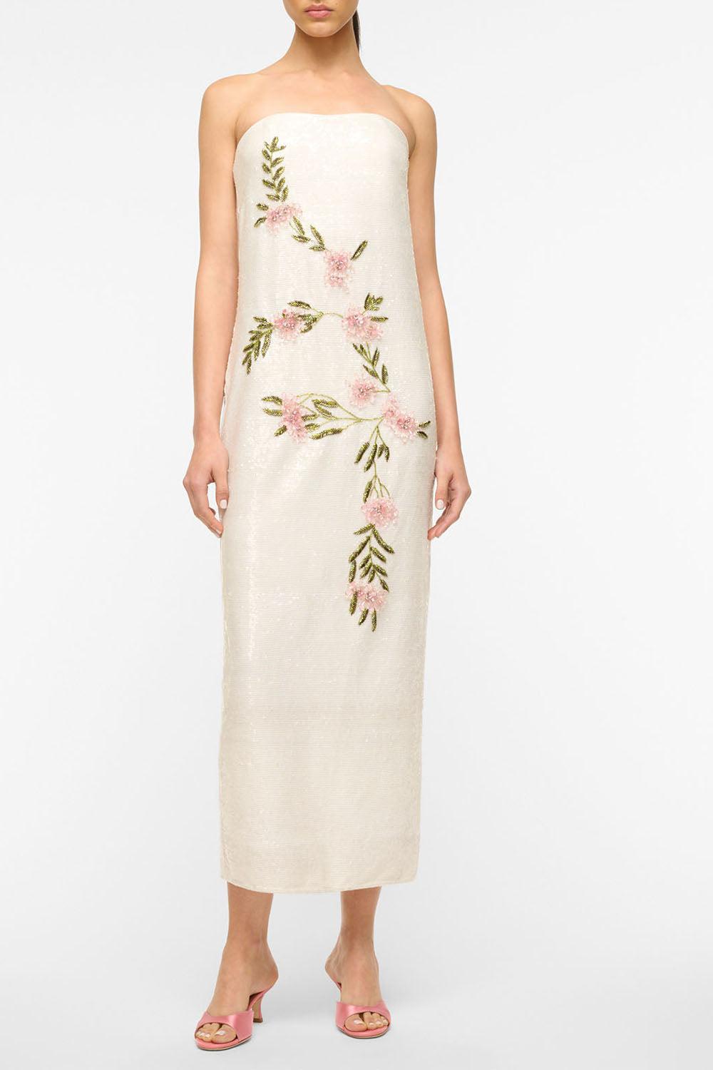 STAUD-Casey Dress - Magnolia-
