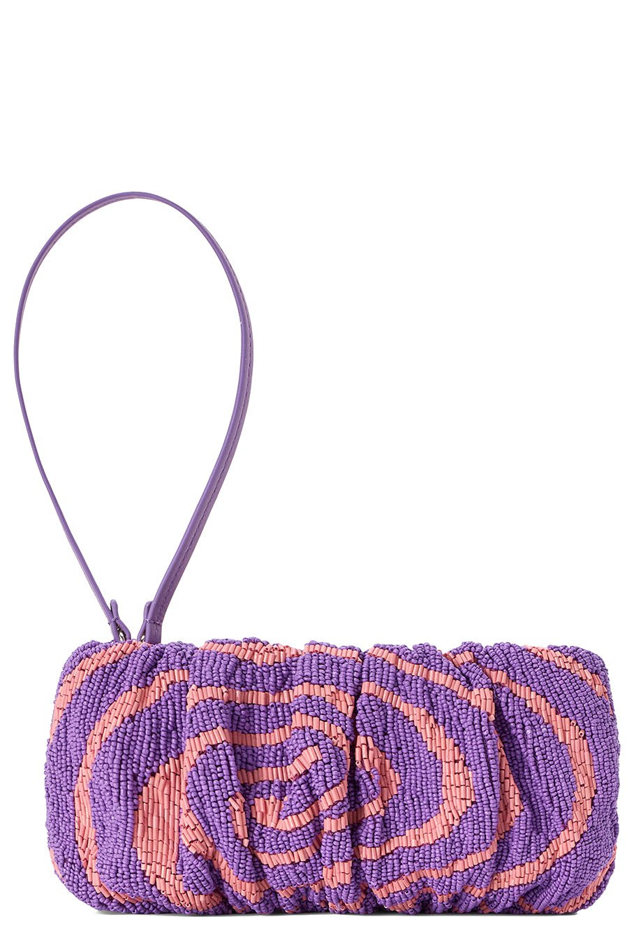 STAUD-Beaded Bean Convertible Bag-AMETHYST ACID SWIRL