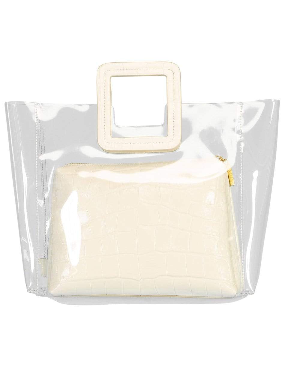 STAUD-Clear and Cream Shirley Bag-CLR/CRM