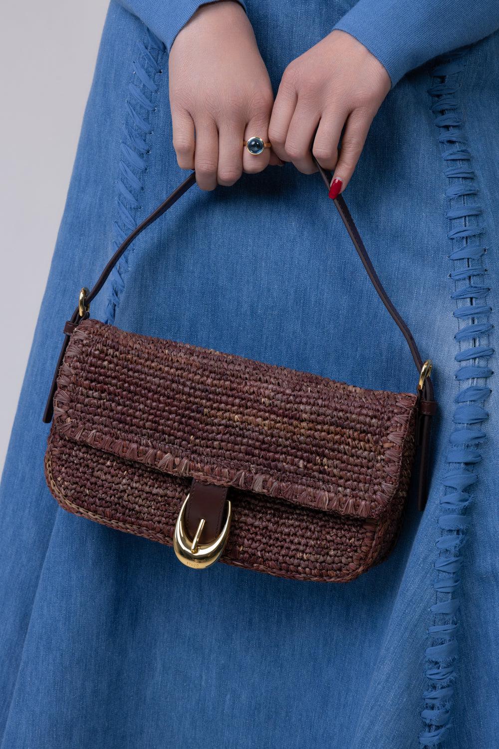 HARLOW SHOULDER BAG - MAHOGANY-MAHOGANY-O/S-HANDBAGSHOULDER-STAUD
