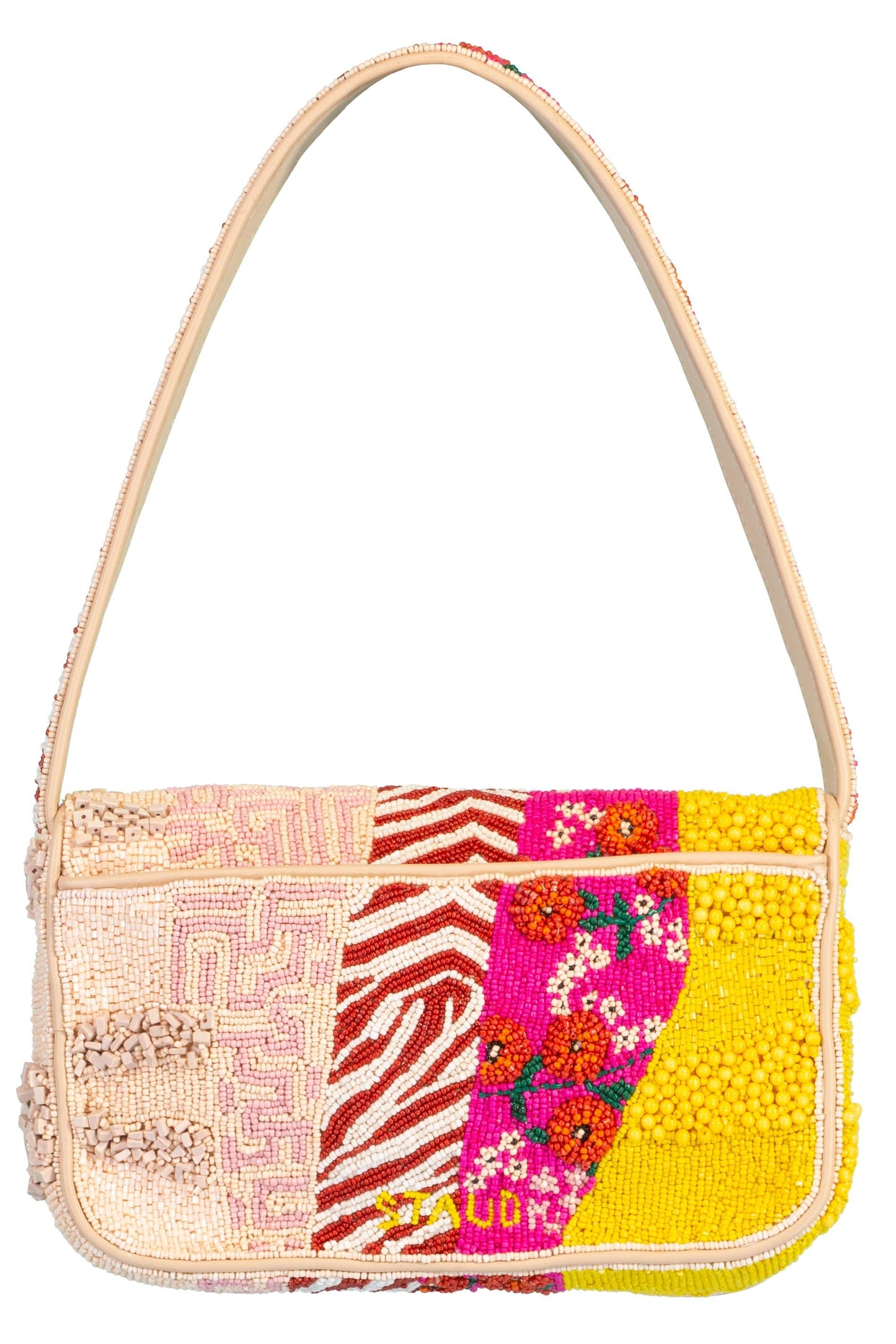 STAUD-Tommy Beaded Bag - Pink-PINK