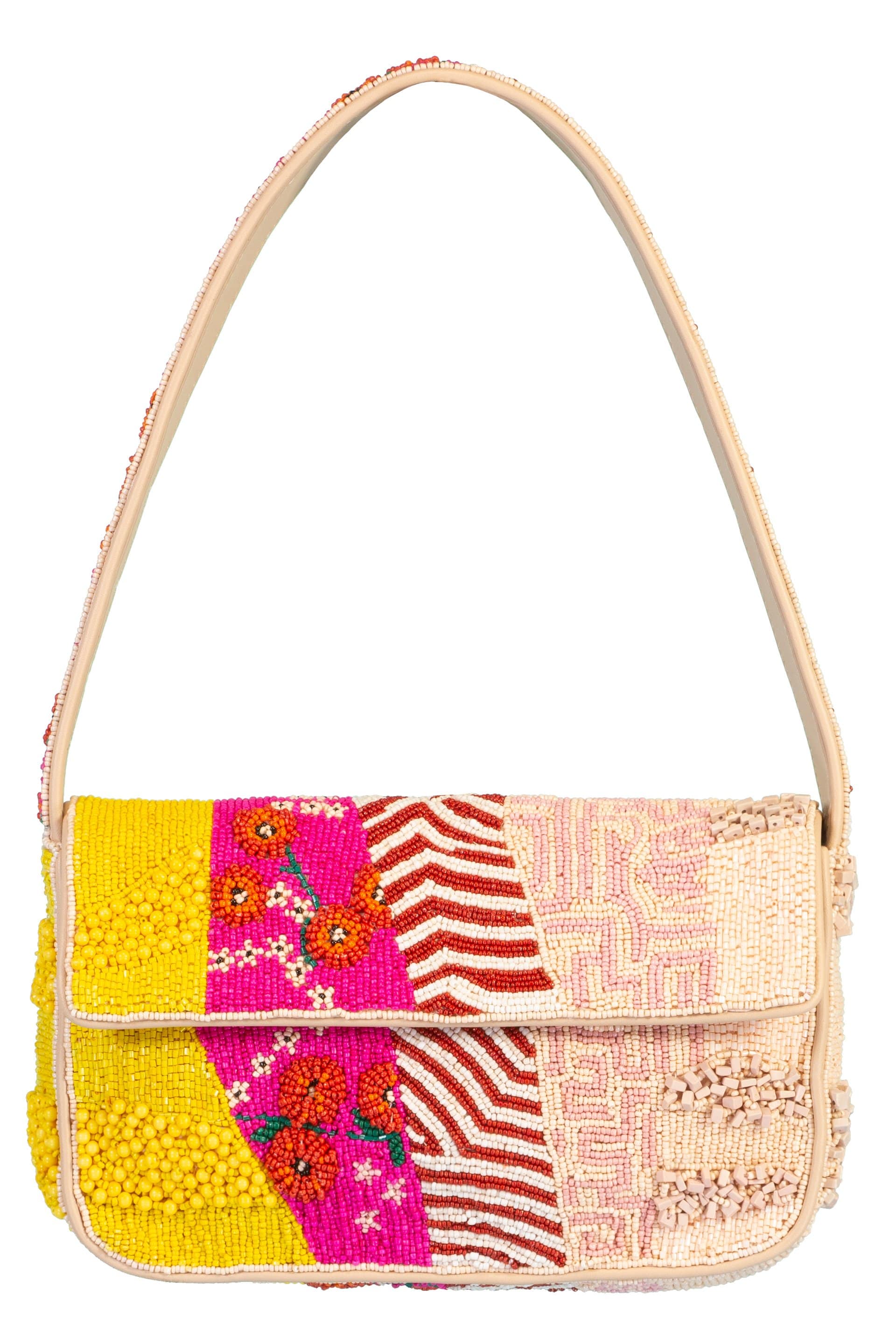 STAUD-Tommy Beaded Bag - Pink-PINK