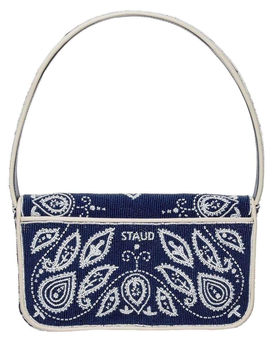 STAUD-Tommy Blue Bandana Bag-BLUE