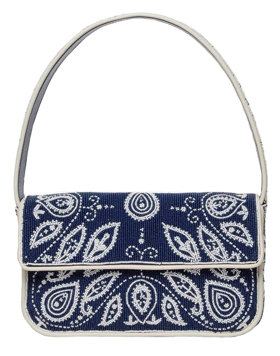 STAUD-Tommy Blue Bandana Bag-BLUE