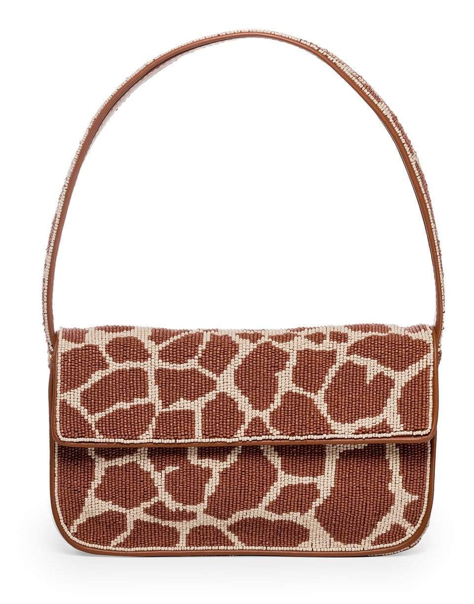 STAUD-Tommy Beaded Bag-GIRAFFE