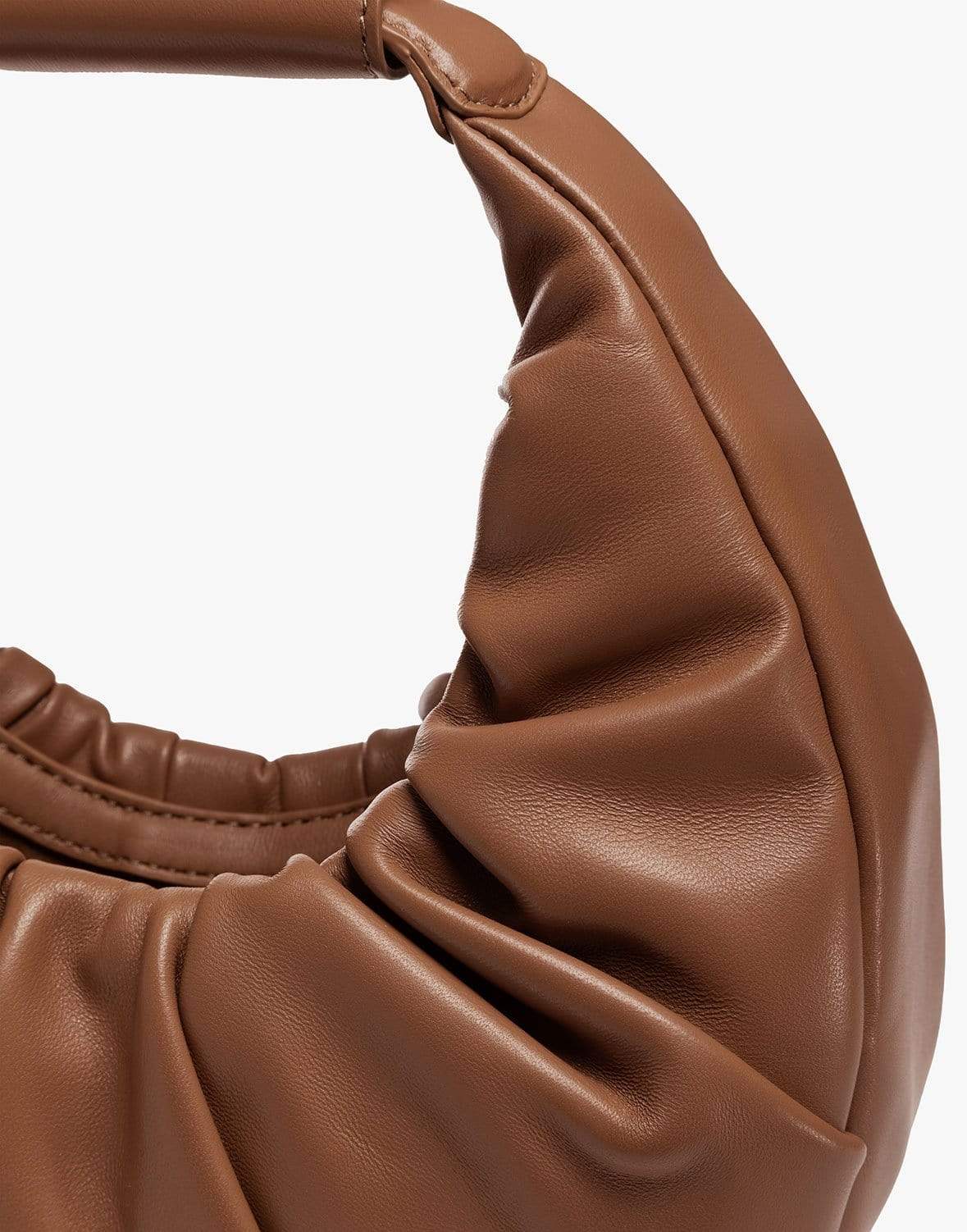 STAUD-Tan Mini Soft Moon Bag-TAN