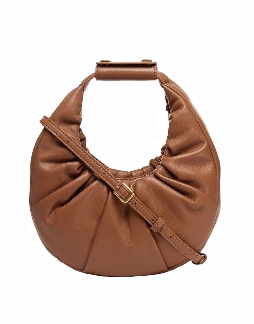 STAUD-Tan Mini Soft Moon Bag-TAN