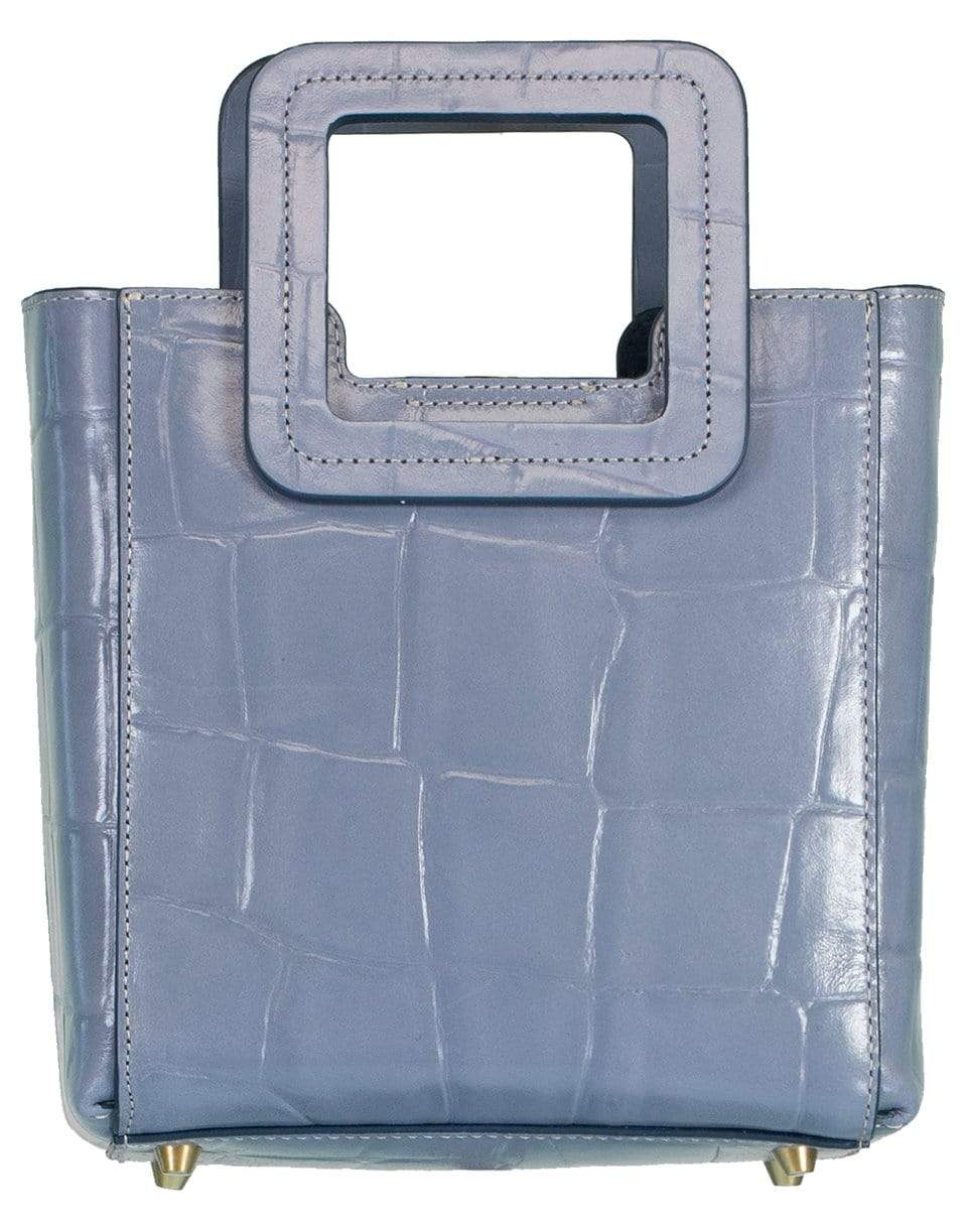 STAUD-Light Blue Mini Embossed Croc Leather Shirley Bag-LGHTBLUE